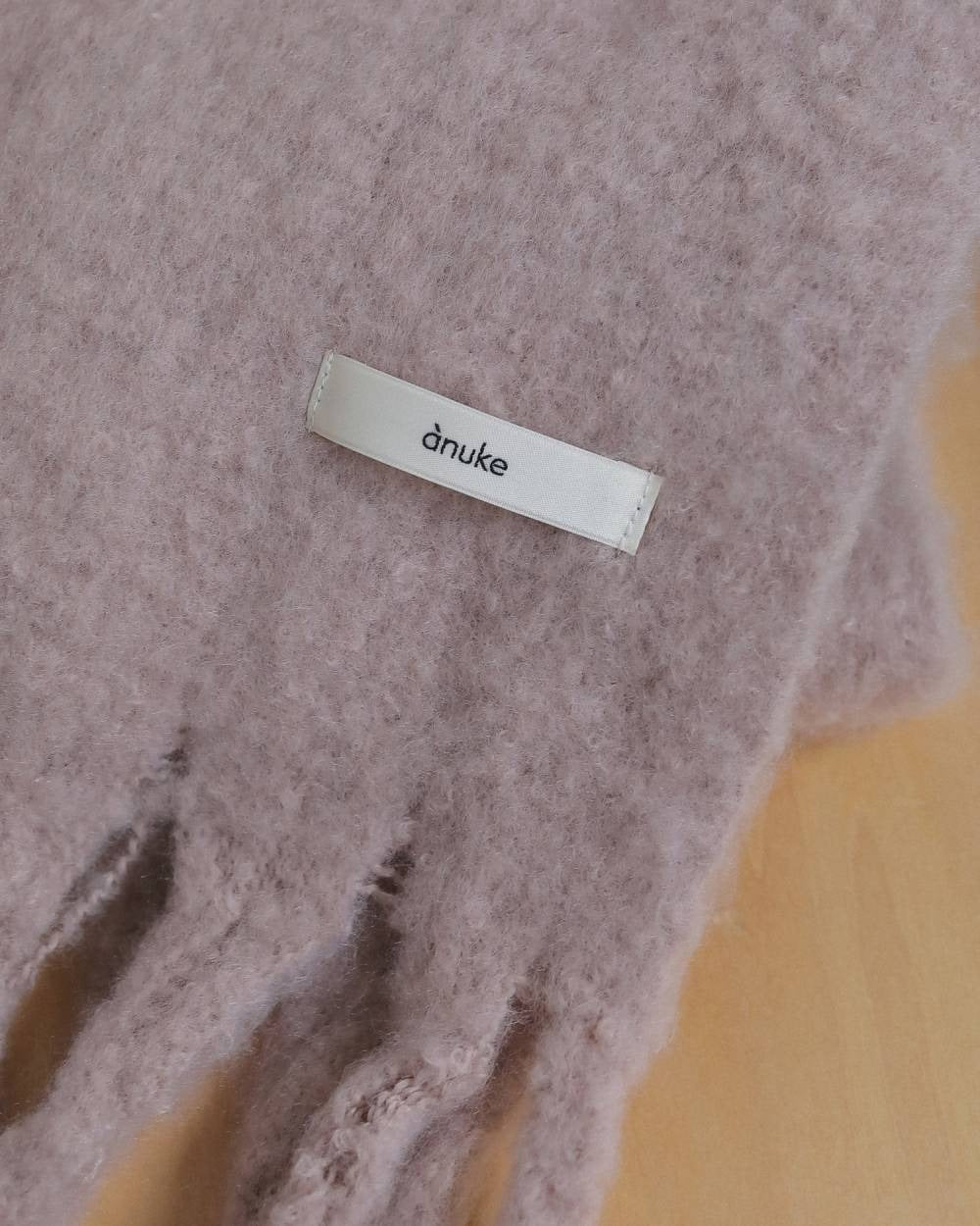 【anuke 2026 winter】Soft Fringe Stole - Champdelarose