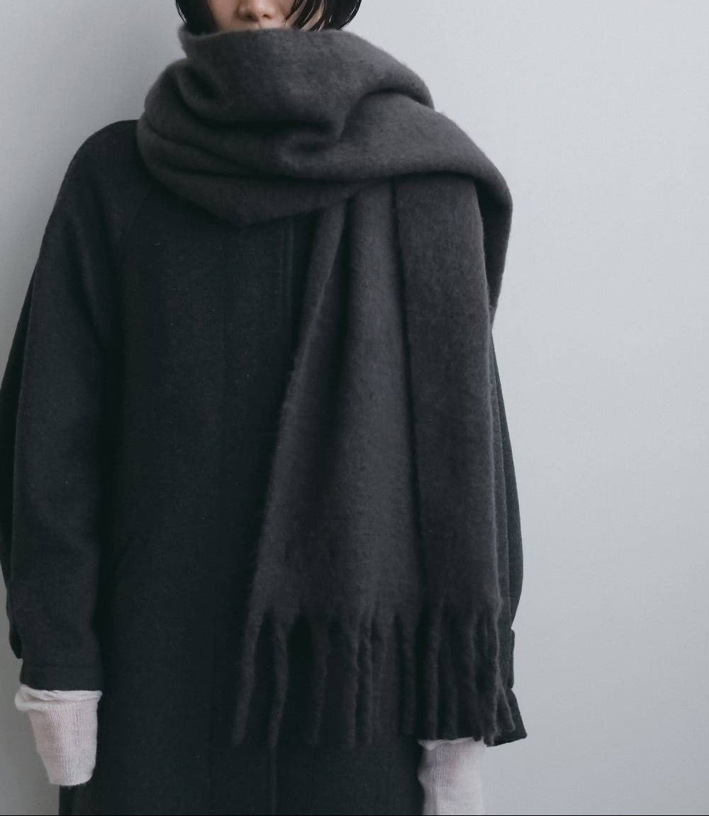 【anuke 2026 winter】Soft Fringe Stole - Champdelarose