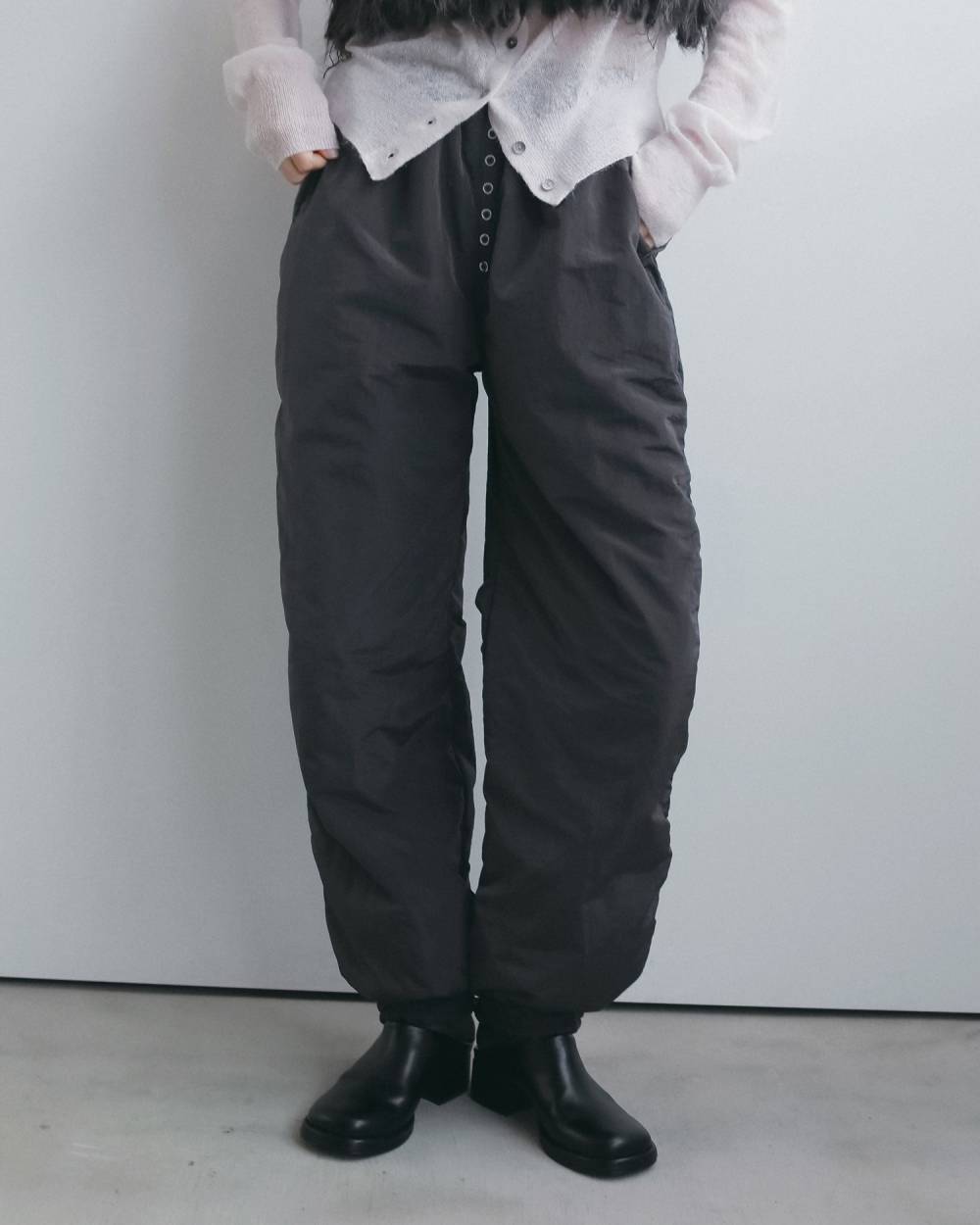 【anuke 2026 winter】Square Heel Slip-on - Champdelarose