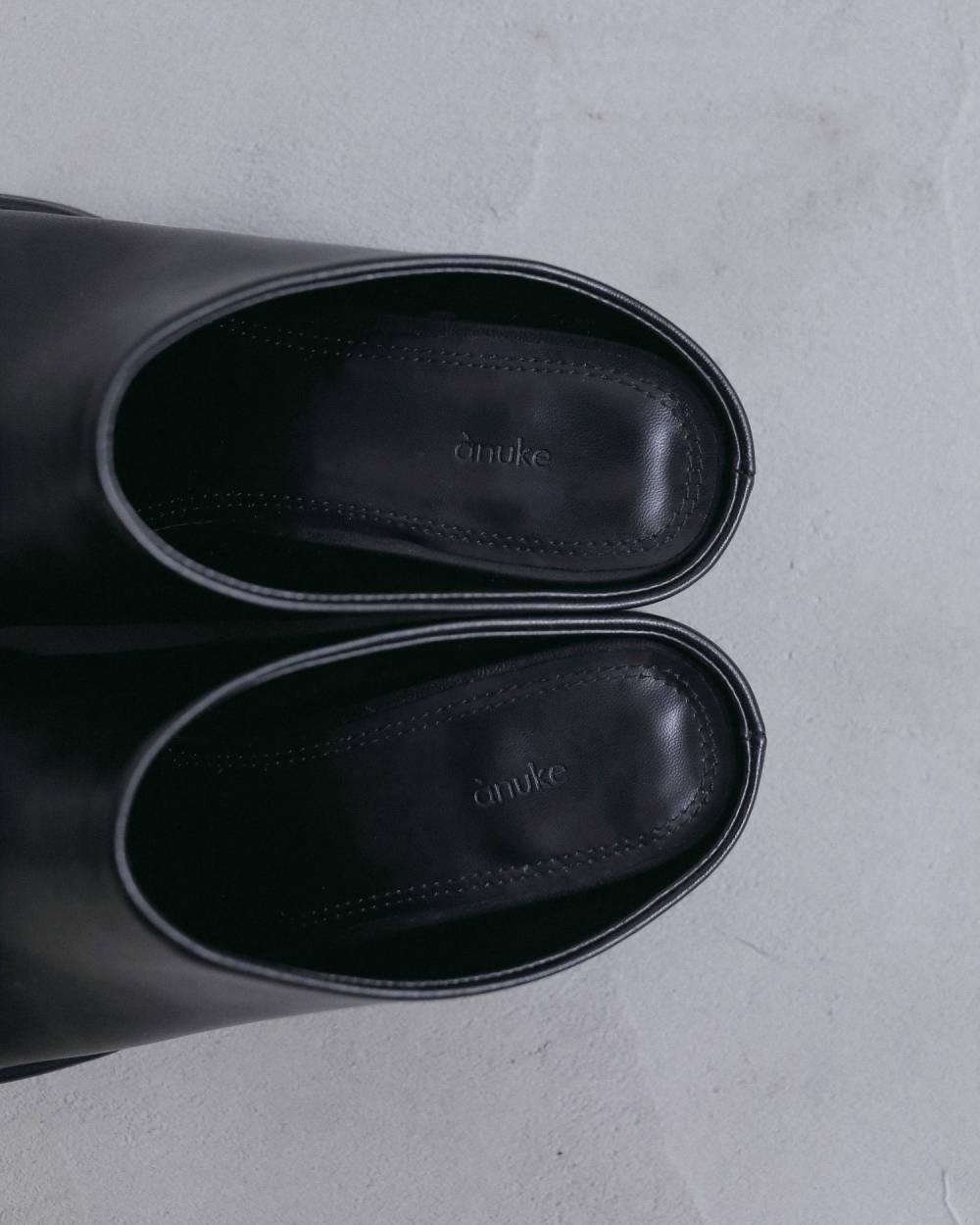 【anuke 2026 winter】Square Heel Slip-on - Champdelarose