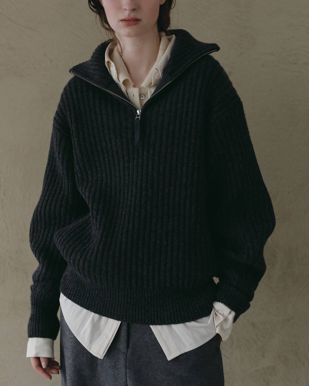 【anuke 2026 winter】Stitch Over Shirts - Champdelarose