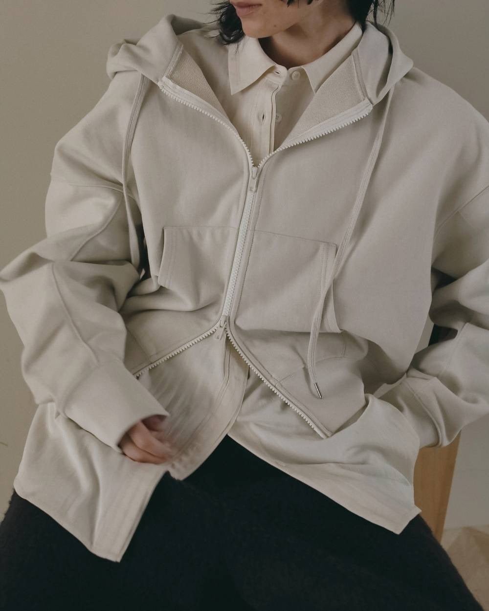 【anuke 2026 winter】Stitch Over Shirts - Champdelarose