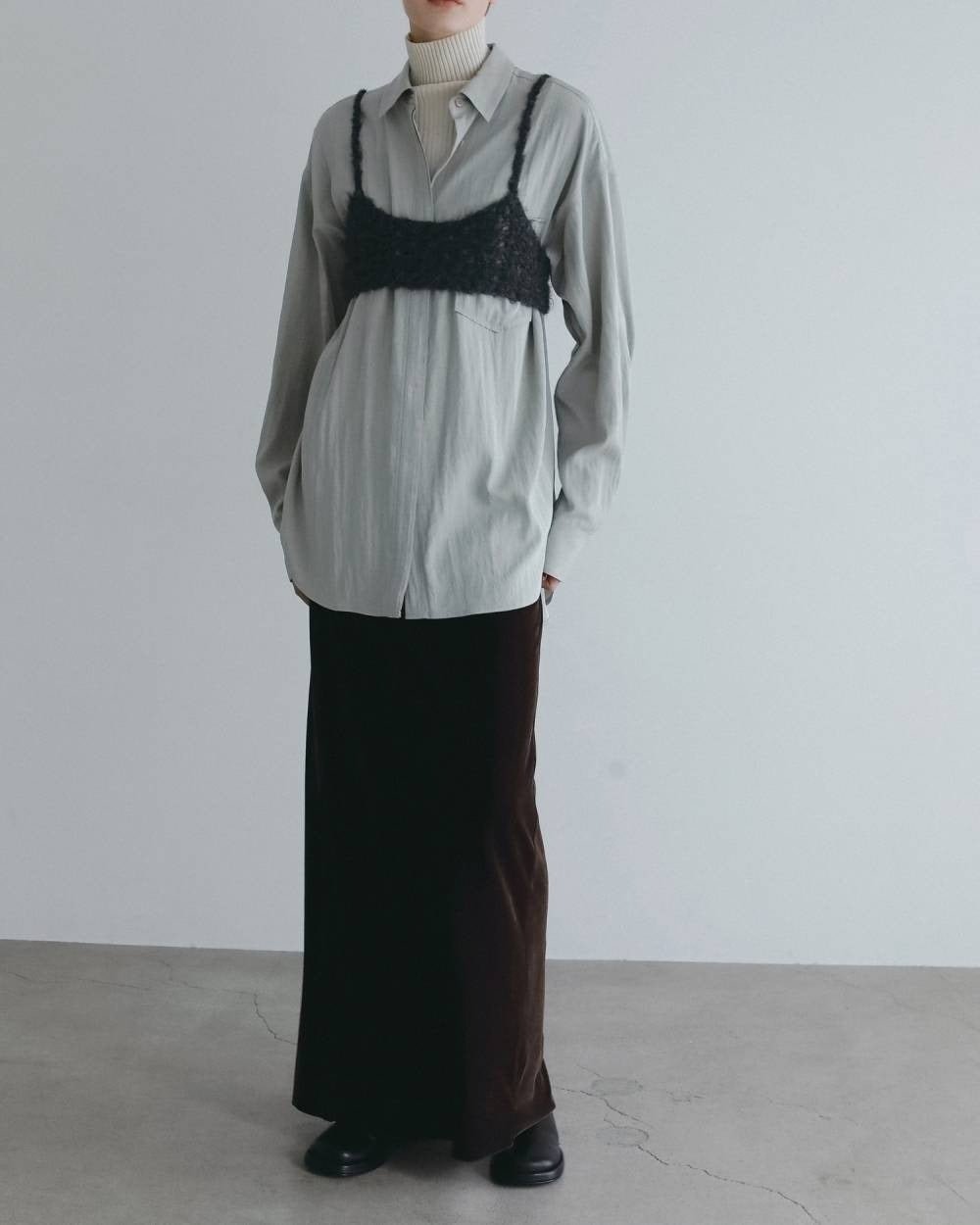 【anuke 2026 winter】Stitch Over Shirts - Champdelarose