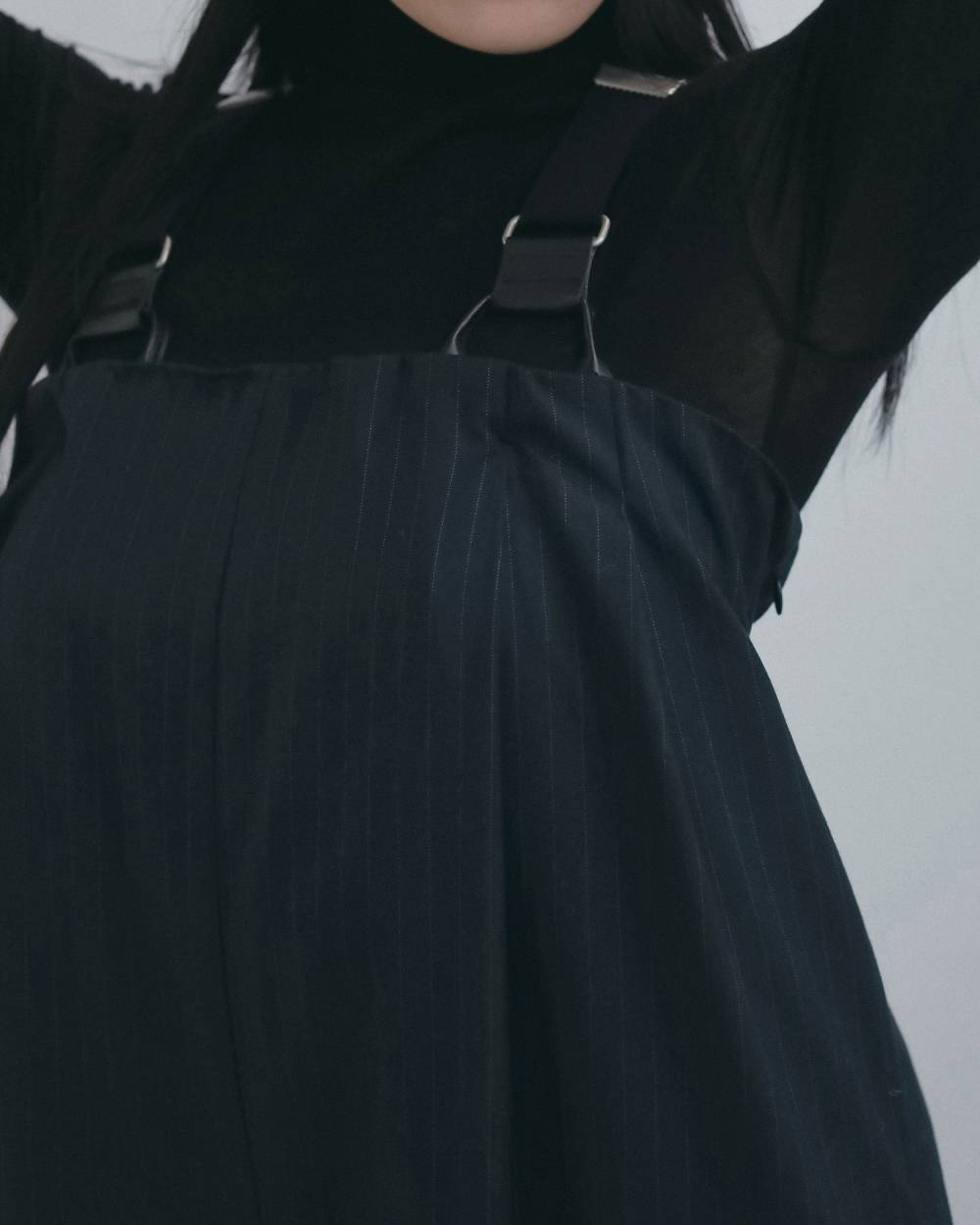 【anuke 2026 winter】Stripe Baretop Combinaison - Champdelarose