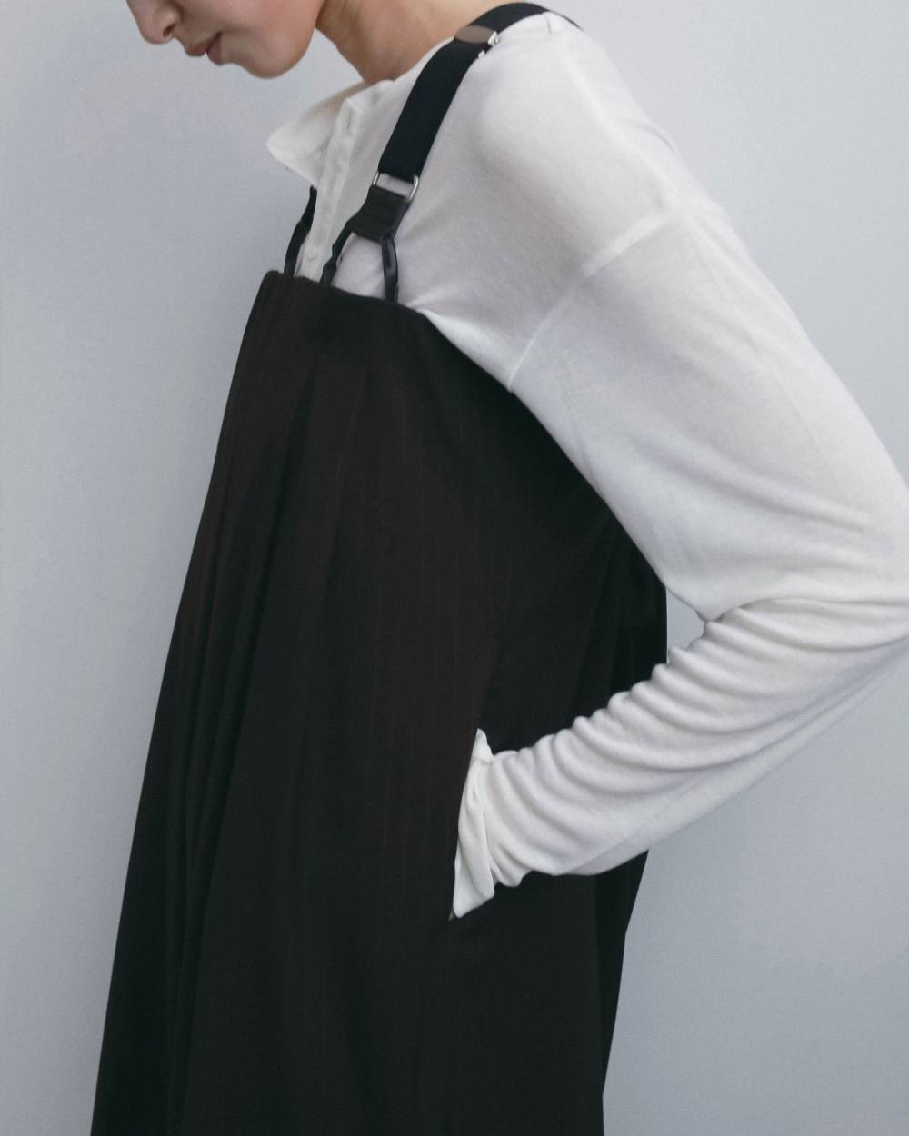 【anuke 2026 winter】Stripe Baretop Combinaison - Champdelarose