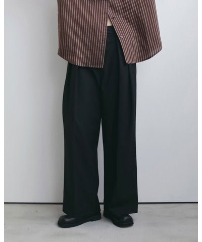 【anuke 2026 winter】Tuck Wide Pants - Champdelarose