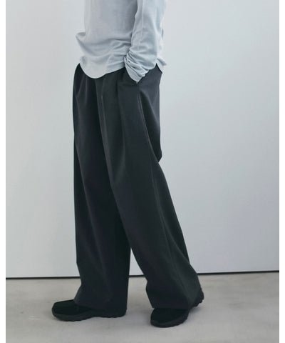 【anuke 2026 winter】Tuck Wide Pants - Champdelarose