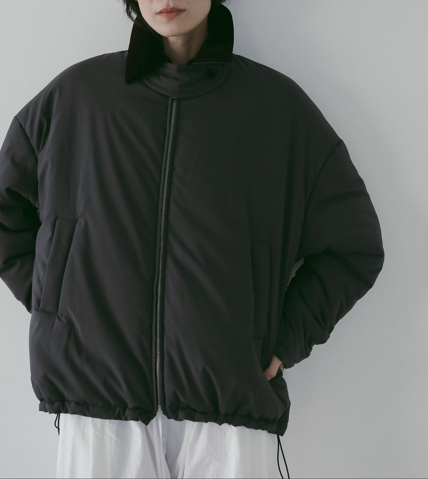 【anuke 2026 winter】Velour Collar Blouzon - Champdelarose