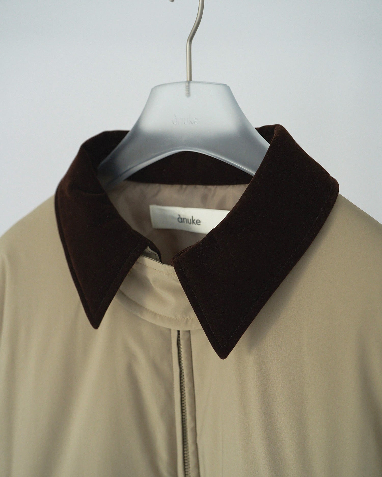 【anuke 2026 winter】Velour Collar Blouzon - Champdelarose