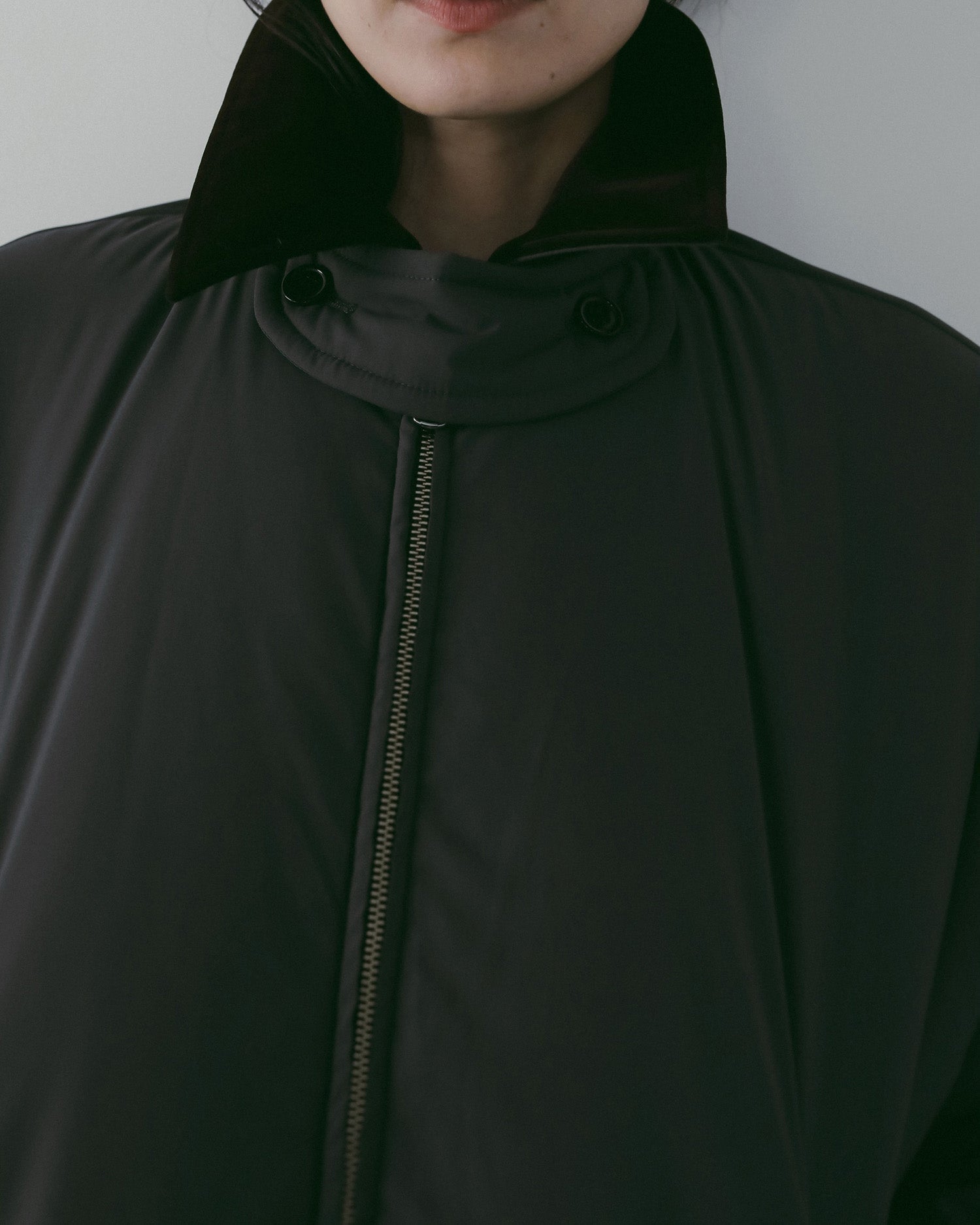 【anuke 2026 winter】Velour Collar Blouzon - Champdelarose
