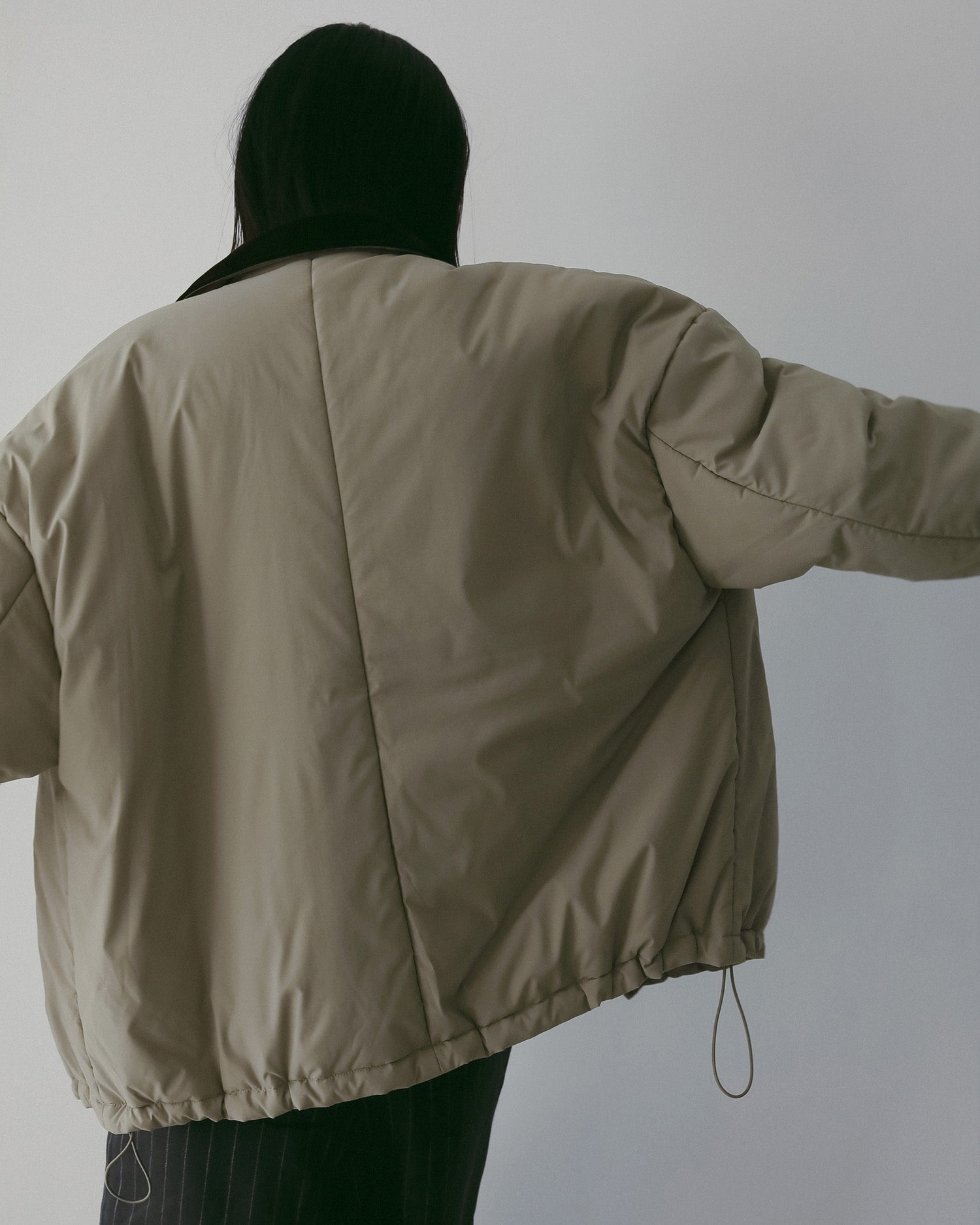 【anuke 2026 winter】Velour Collar Blouzon - Champdelarose