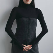 【anuke 2026 winter】Wool 2way Bustier - Champdelarose