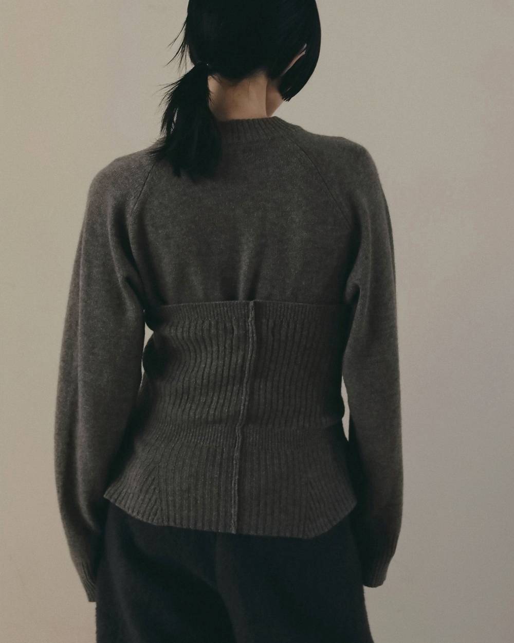 【anuke 2026 winter】Wool 2way Bustier - Champdelarose