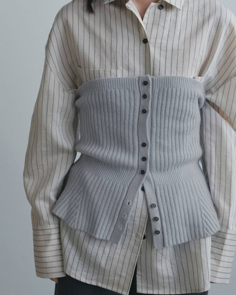 【anuke 2026 winter】Wool 2way Bustier - Champdelarose
