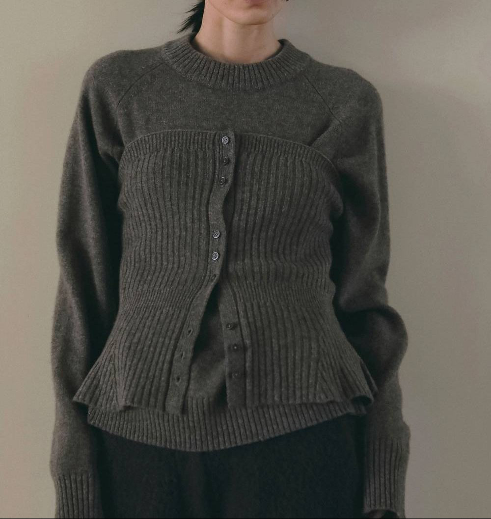 【anuke 2026 winter】Wool 2way Bustier - Champdelarose