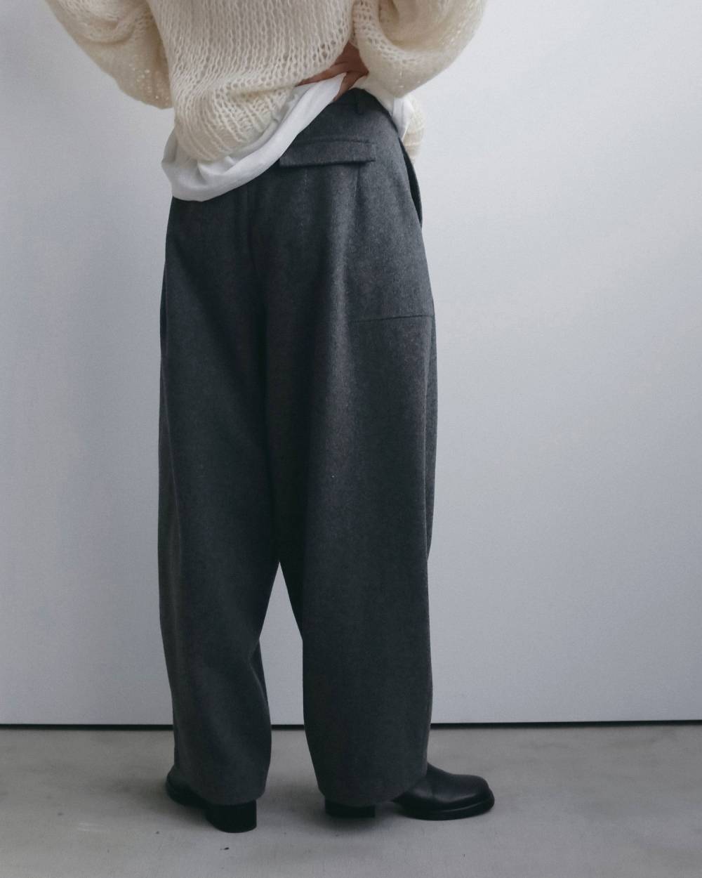 【anuke 2026 winter】Wool Cocoon Pants - Champdelarose