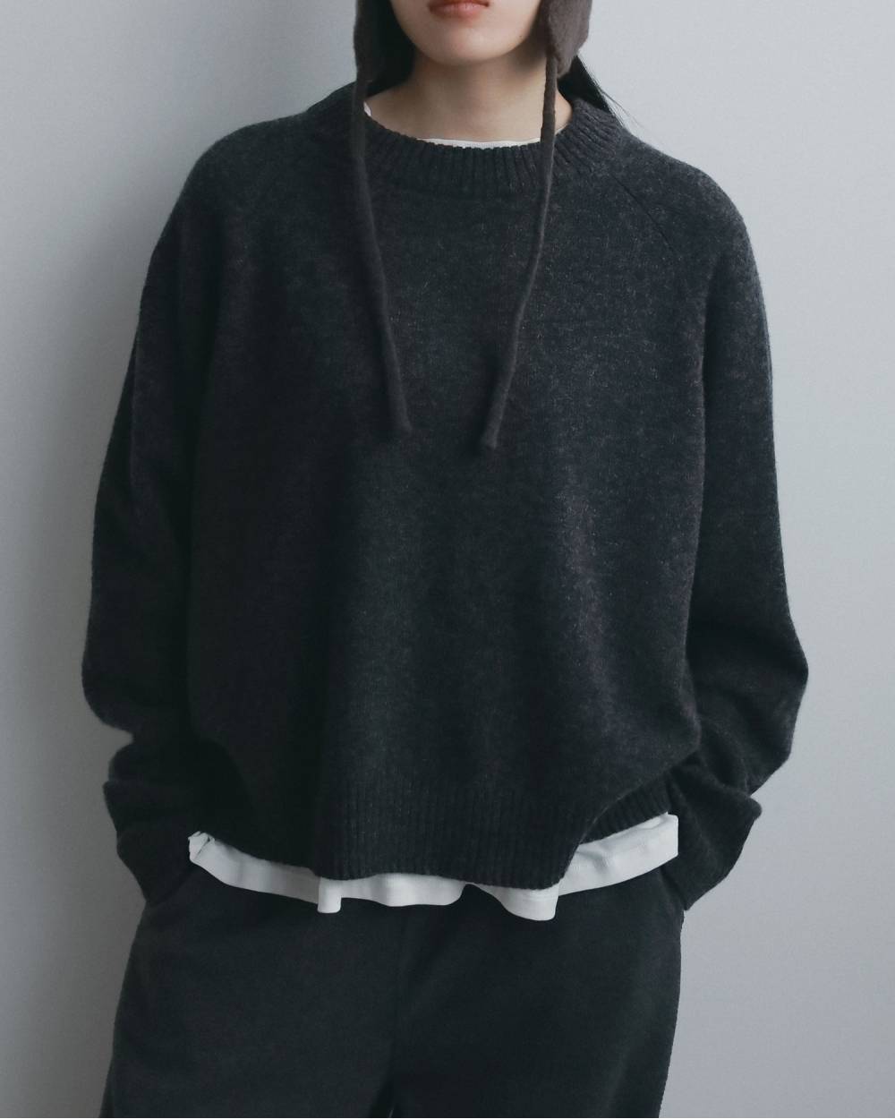 【anuke 2026 winter】Wool Crewneck Tops - Champdelarose
