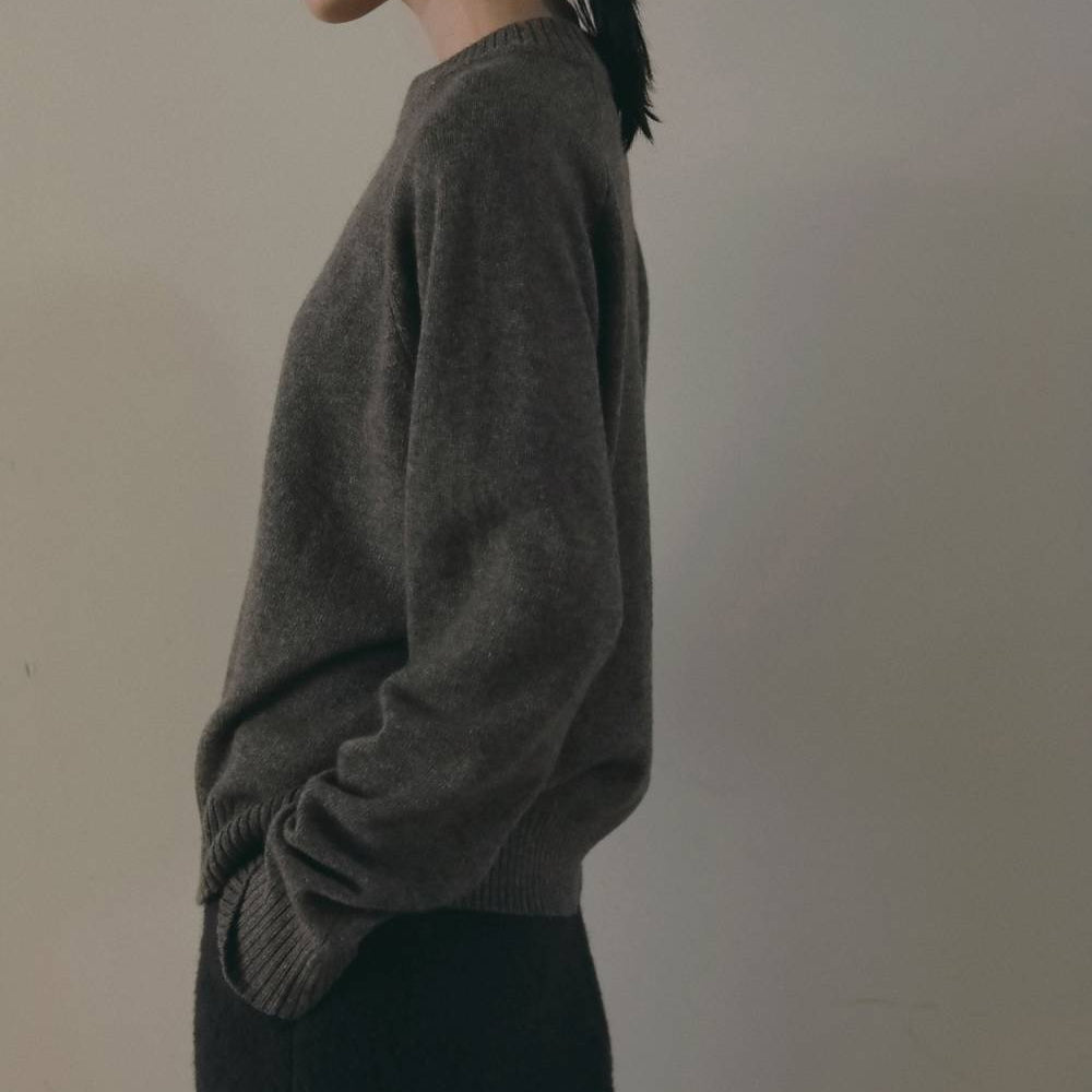 【anuke 2026 winter】Wool Crewneck Tops - Champdelarose