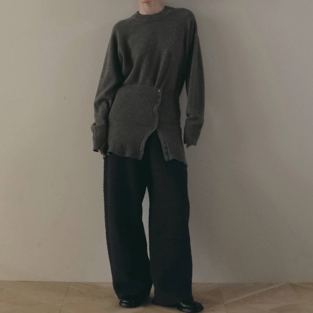 【anuke 2026 winter】Wool Crewneck Tops - Champdelarose