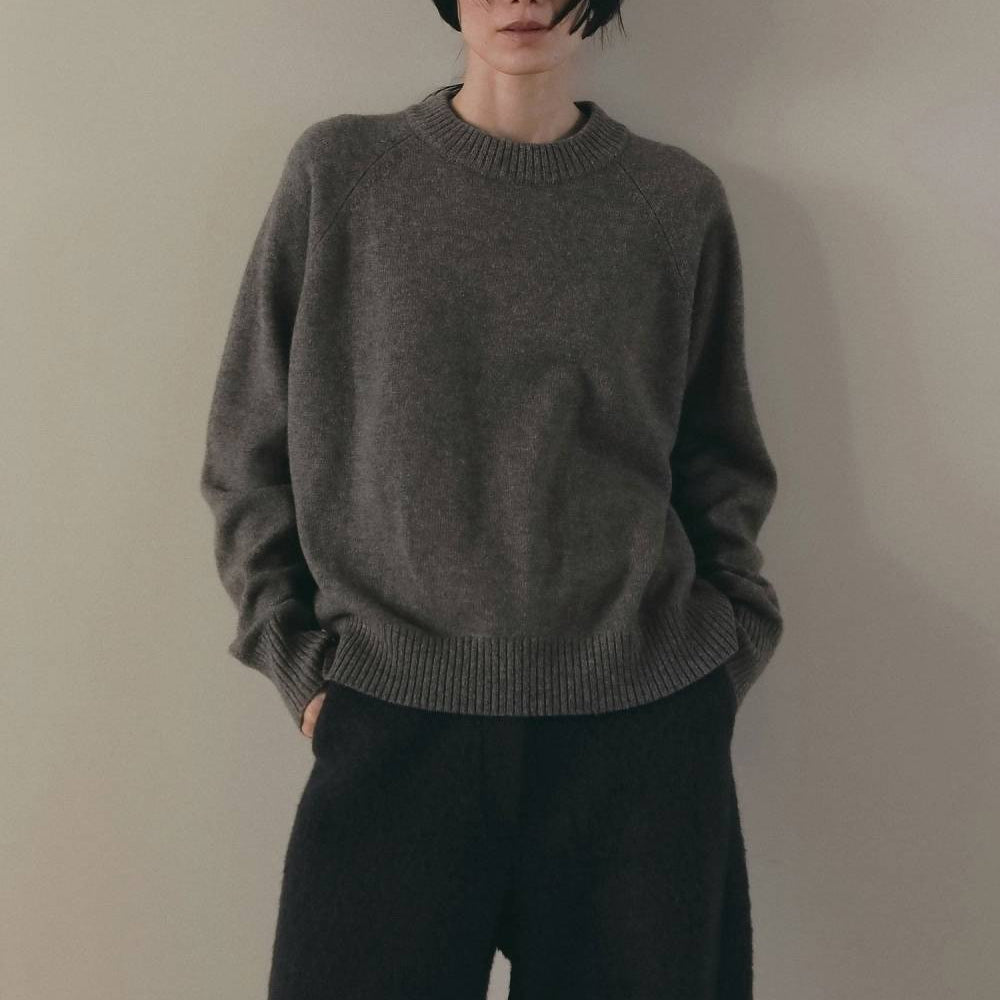 【anuke 2026 winter】Wool Crewneck Tops - Champdelarose
