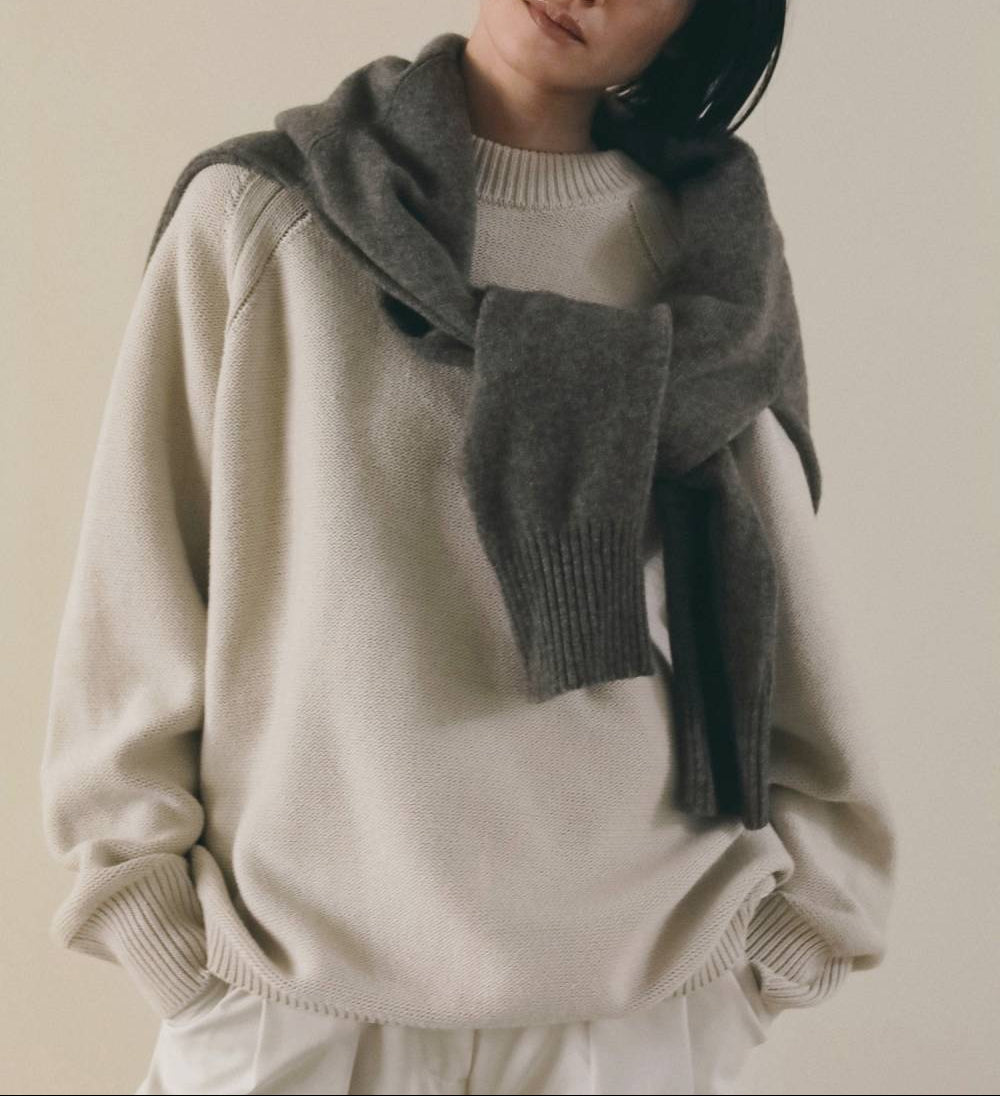 【anuke 2026 winter】Wool Crewneck Tops - Champdelarose