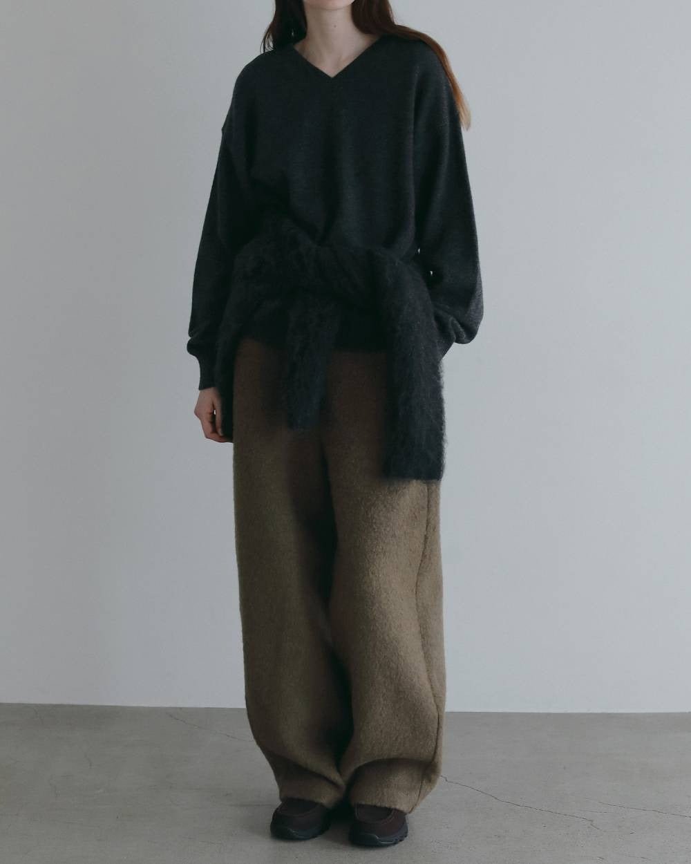 【anuke 2026 winter】Wool Curve Pants - Champdelarose