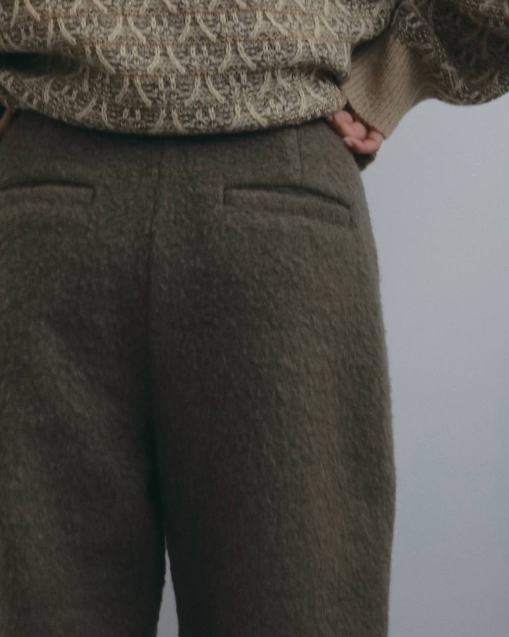 【anuke 2026 winter】Wool Curve Pants - Champdelarose