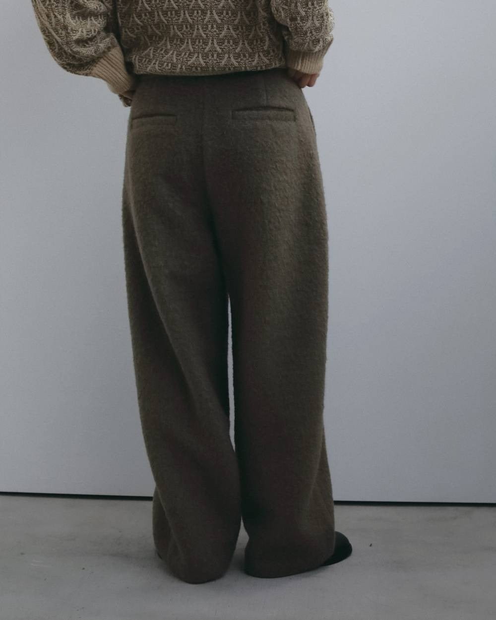 【anuke 2026 winter】Wool Curve Pants - Champdelarose