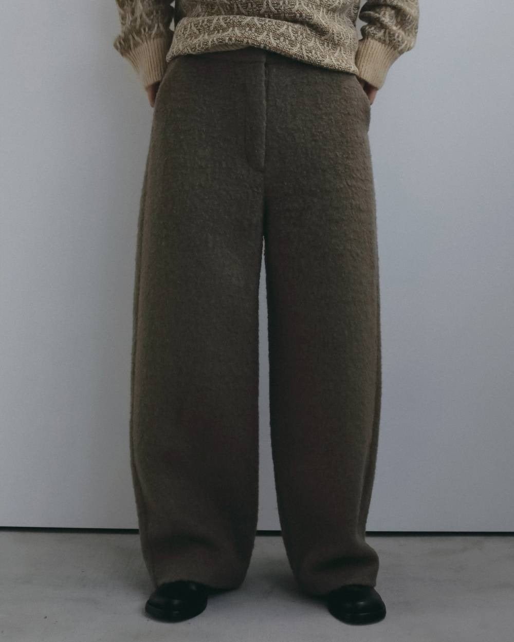 【anuke 2026 winter】Wool Curve Pants - Champdelarose