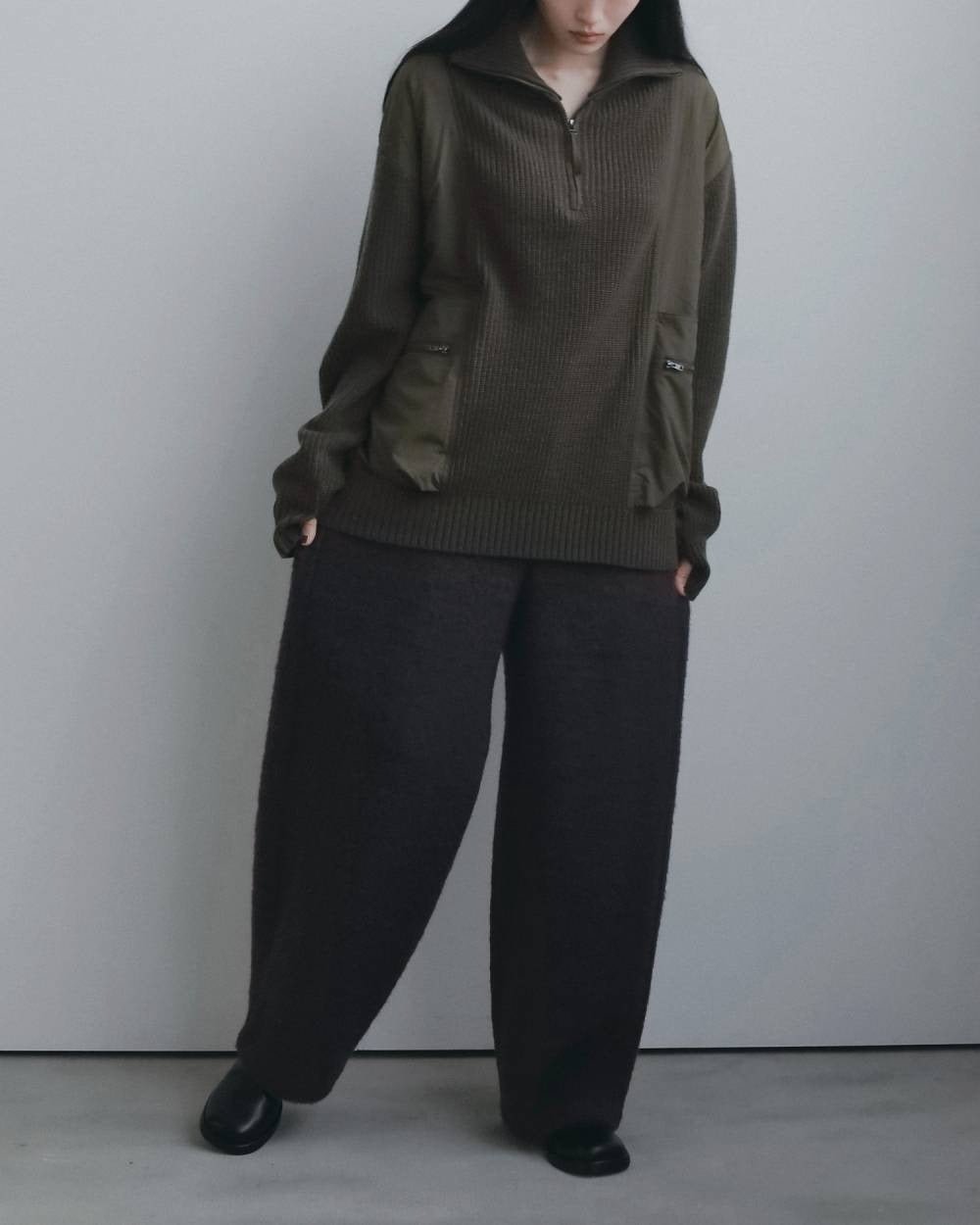 【anuke 2026 winter】Wool Curve Pants - Champdelarose