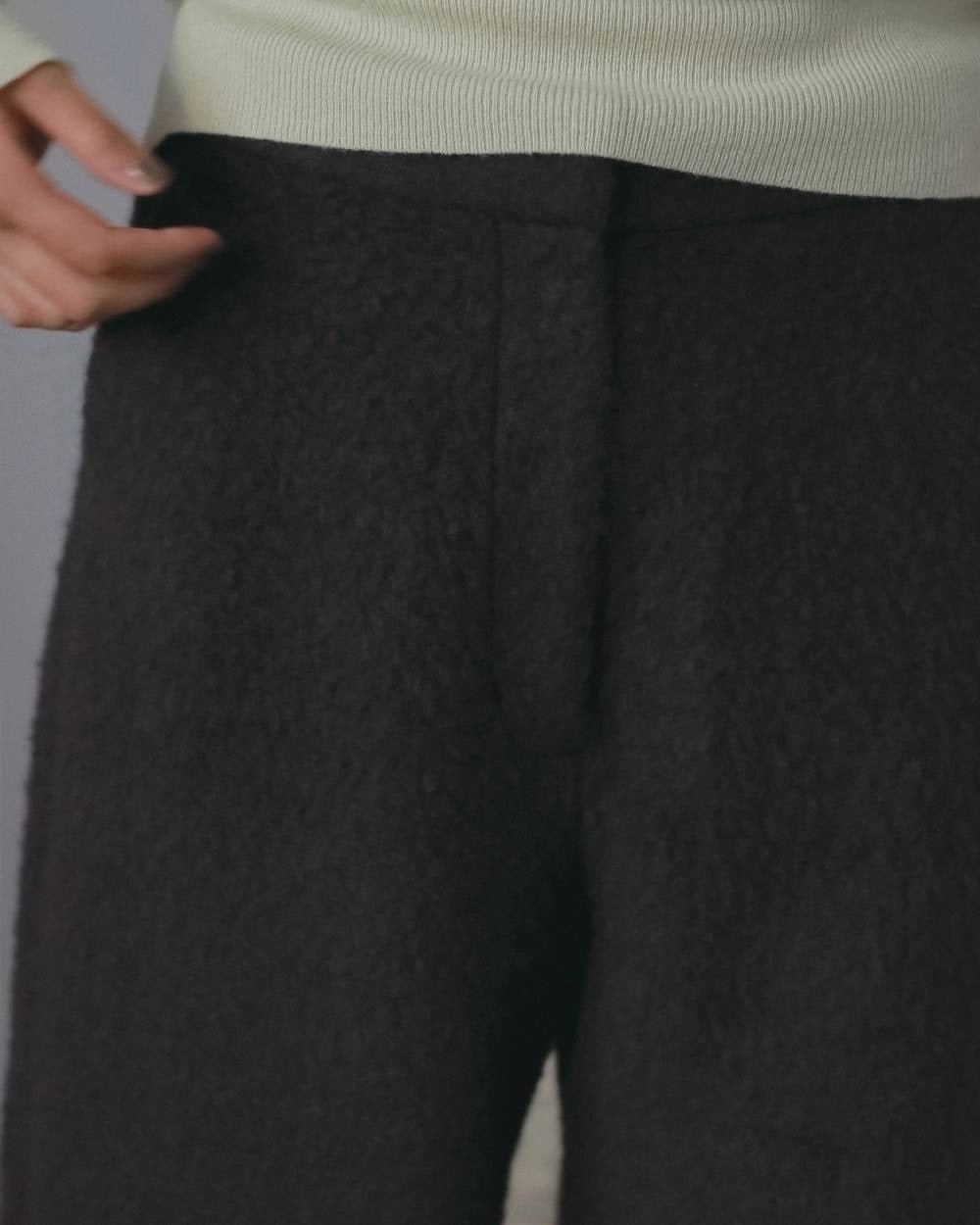 【anuke 2026 winter】Wool Curve Pants - Champdelarose