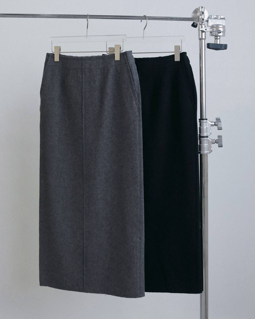 【anuke 2026 winter】Wool Cutoff Skirt - Champdelarose
