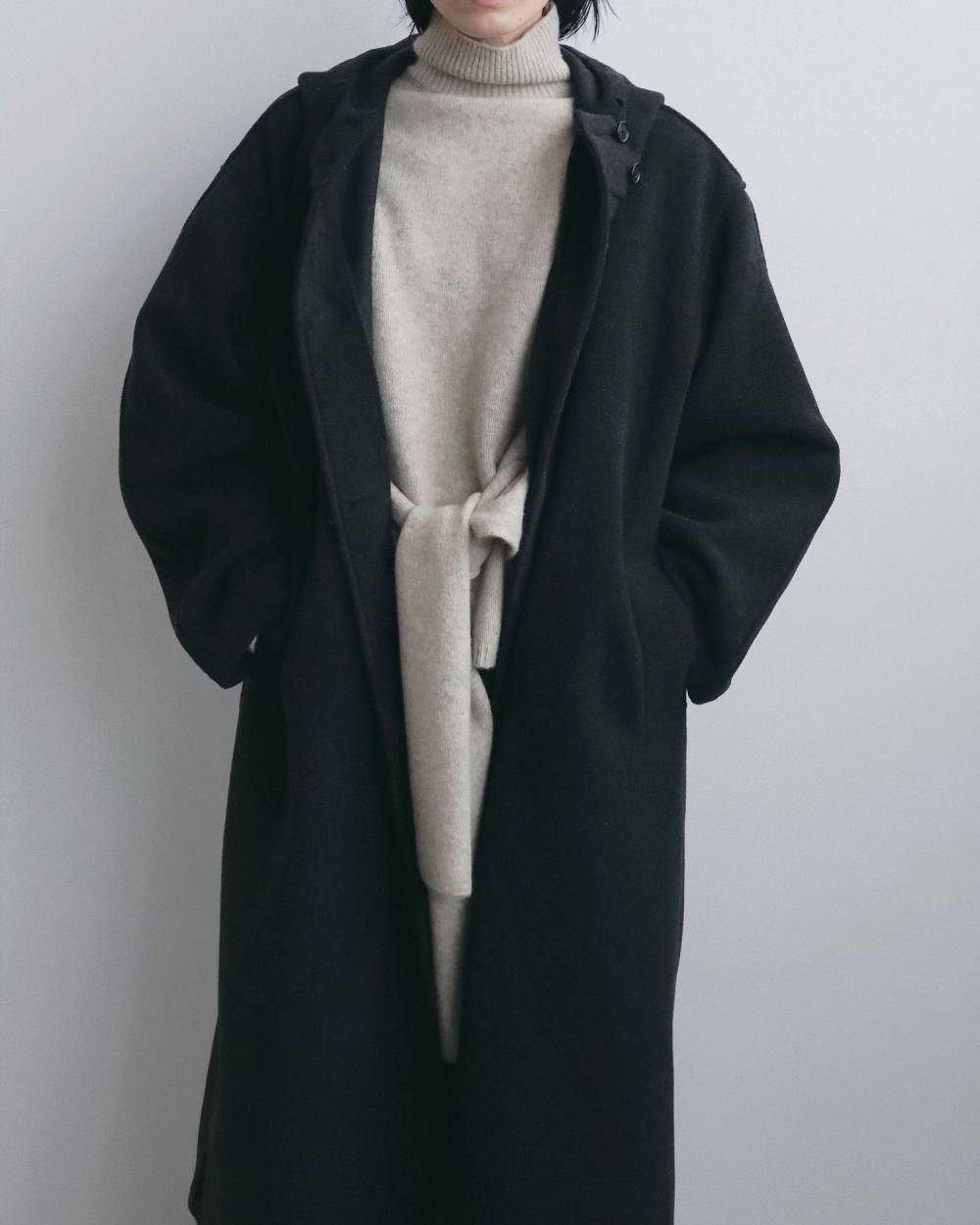 【anuke 2026 winter】Wool Hoodie Coat - Champdelarose