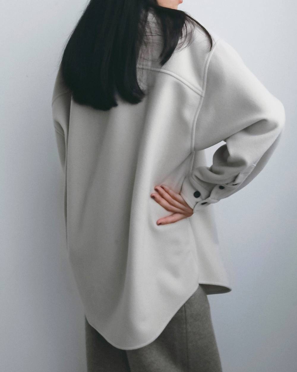 【anuke 2026 winter】Wool Over Shirts - Champdelarose