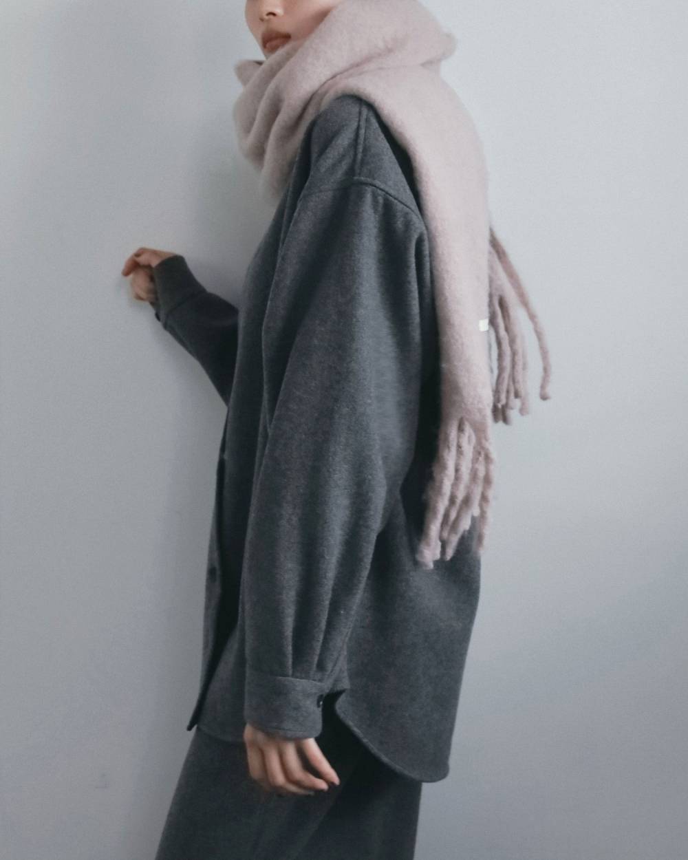 【anuke 2026 winter】Wool Over Shirts - Champdelarose