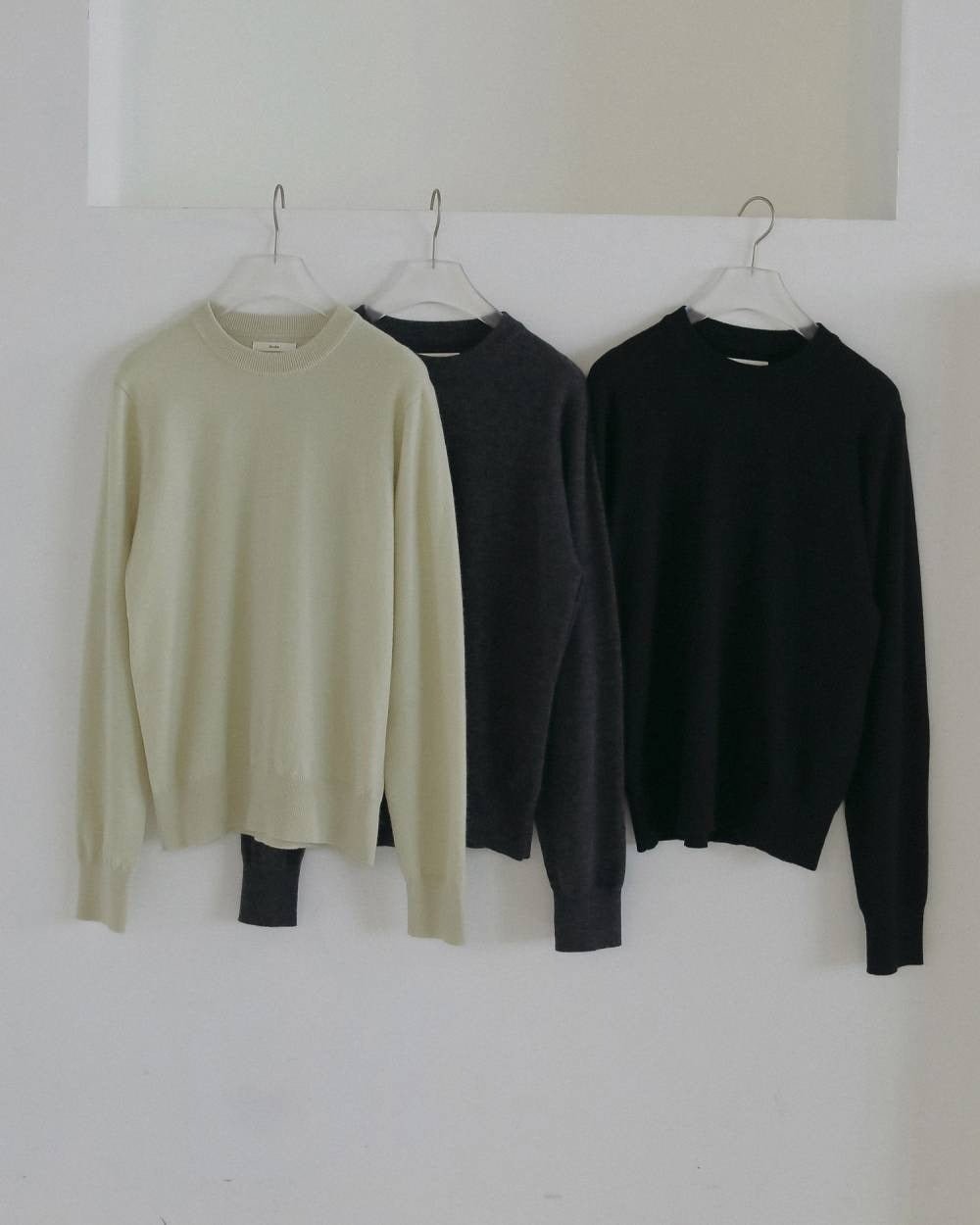 【anuke 2026 winter】Wool100% Crewneck Knit - Champdelarose