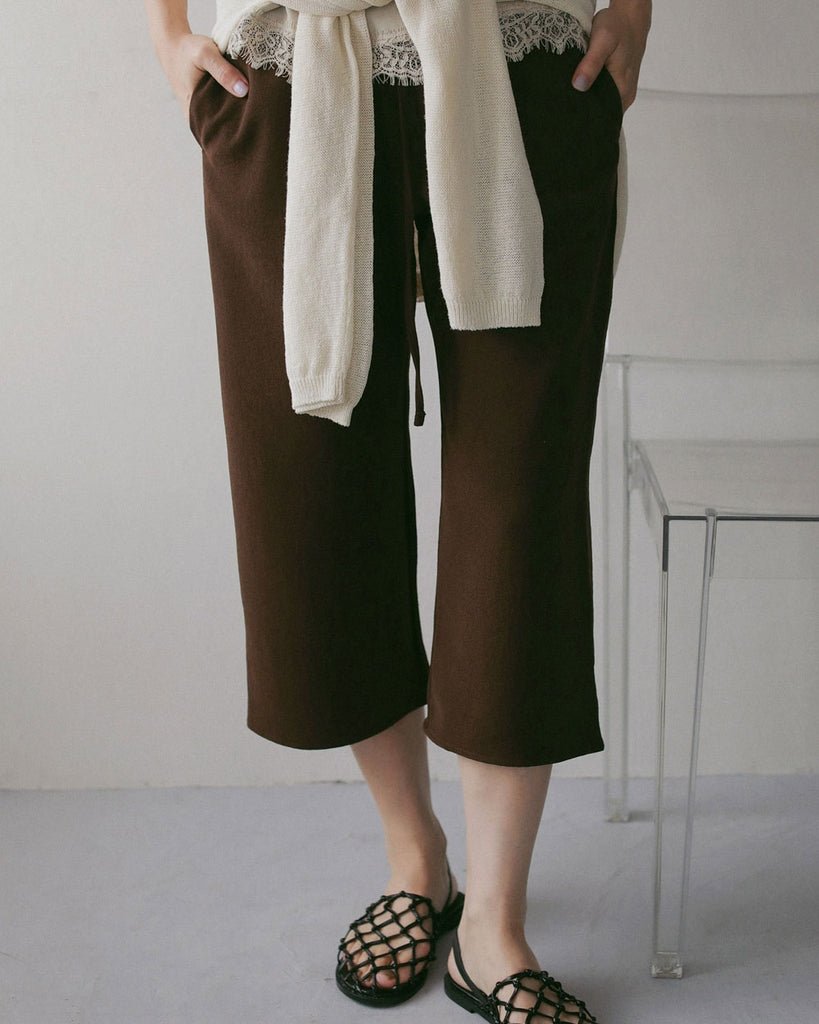 【anuke 2027 SS】Back Satin Capripants - 3月下旬頃発送 - Champdelarose