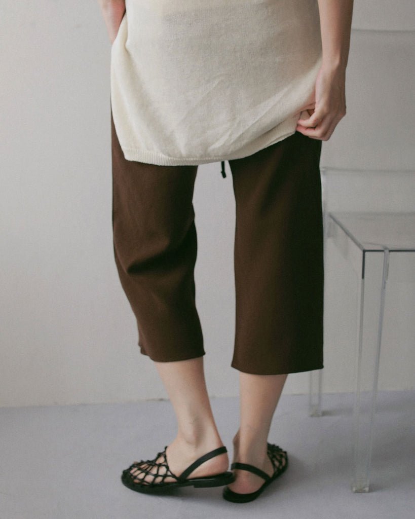 【anuke 2027 SS】Back Satin Capripants - 3月下旬頃発送 - Champdelarose