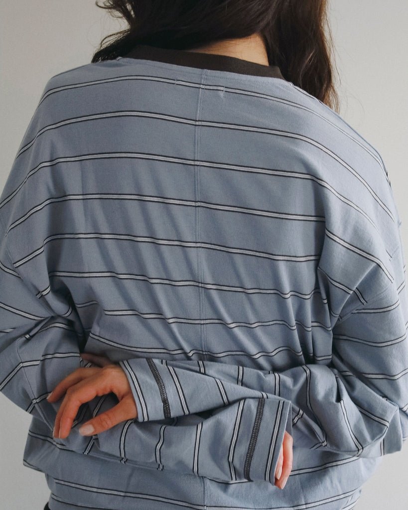 【anuke 2027 SS】Border Loose Long T-shirts - 3月下旬頃発送 - Champdelarose