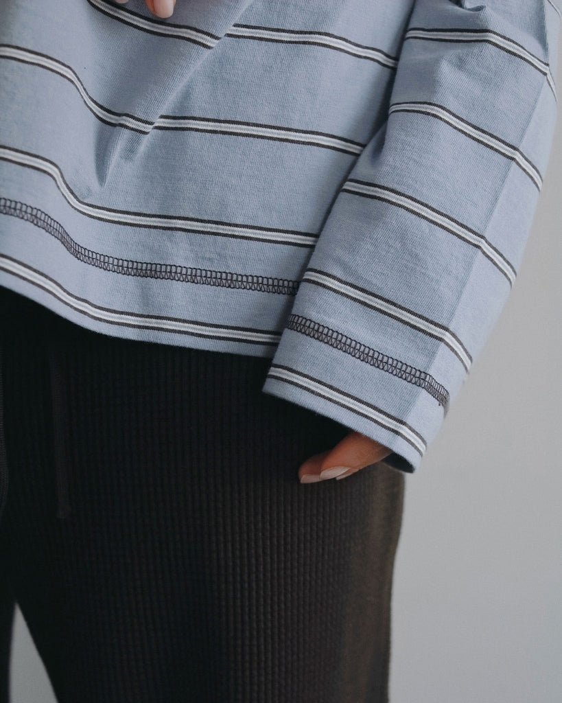 【anuke 2027 SS】Border Loose Long T-shirts - 3月下旬頃発送 - Champdelarose