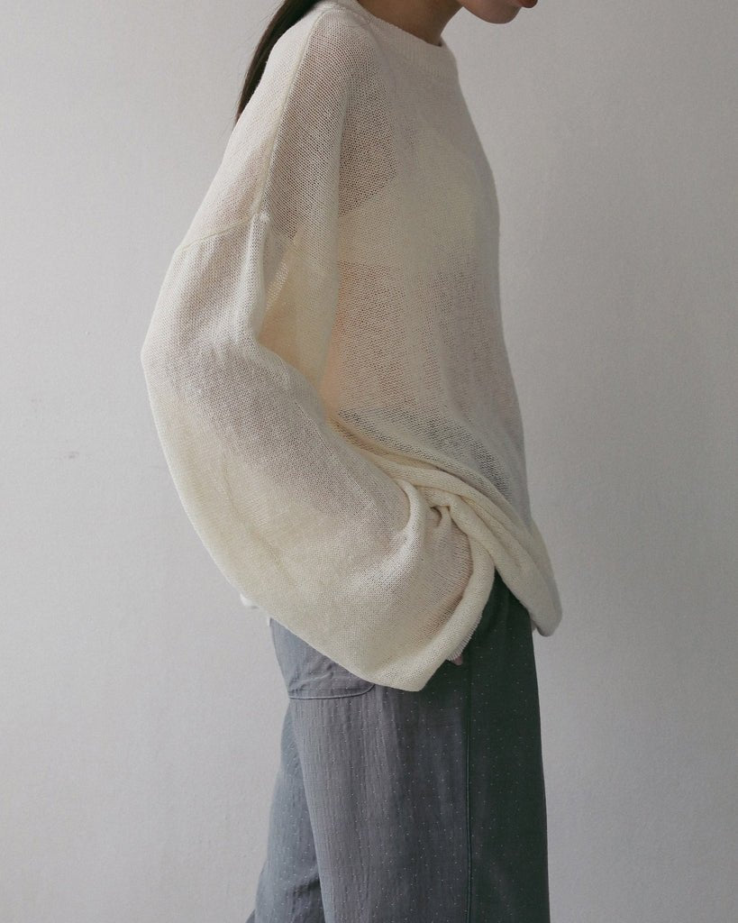 【anuke 2027 SS】Cottonlinen Loose Knit - 3月下旬頃発送 - Champdelarose