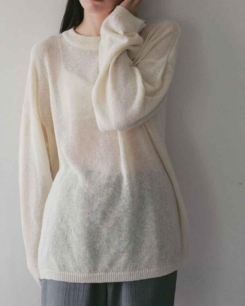 【anuke 2027 SS】Cottonlinen Loose Knit - 3月下旬頃発送 - Champdelarose