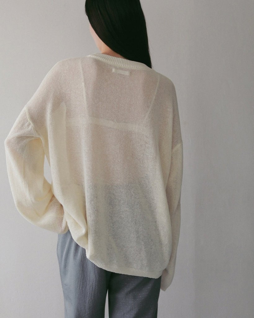 【anuke 2027 SS】Cottonlinen Loose Knit - 3月下旬頃発送 - Champdelarose