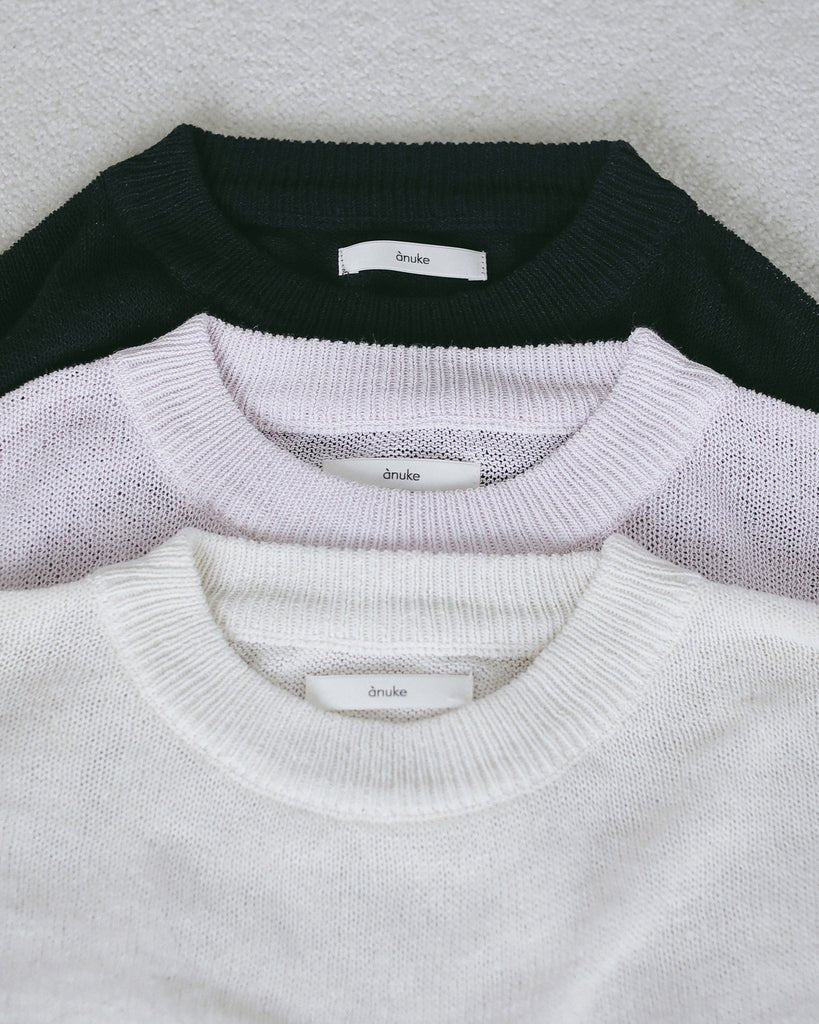 【anuke 2027 SS】Cottonlinen Loose Knit - 3月下旬頃発送 - Champdelarose