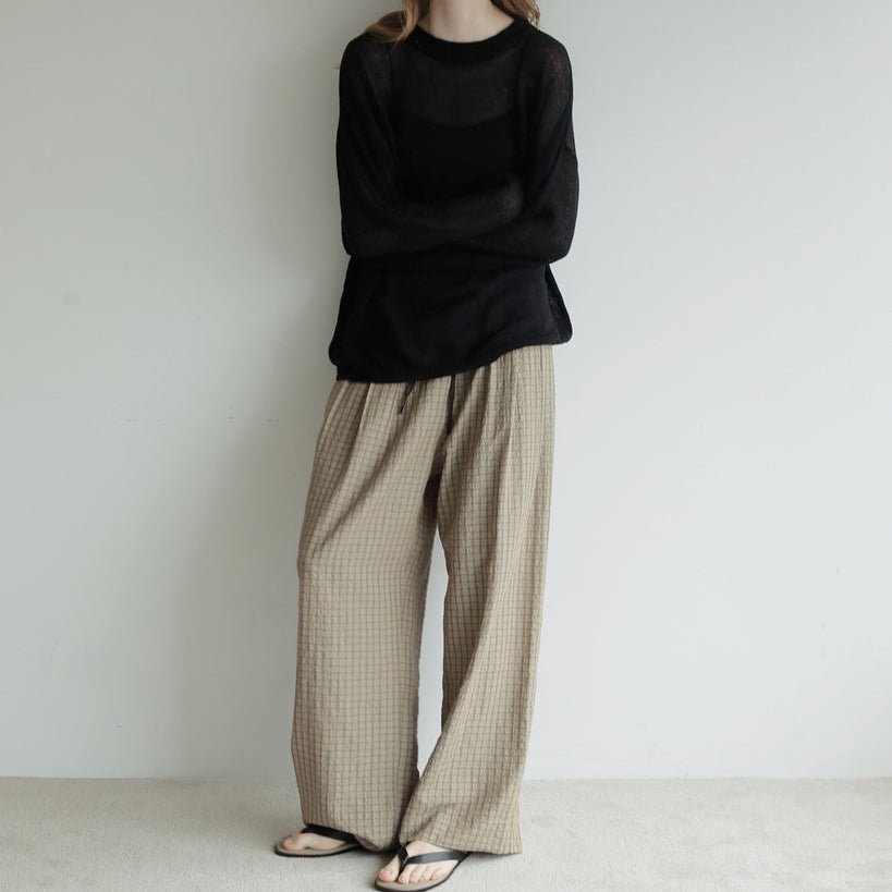 【anuke 2027 SS】Cottonlinen Loose Knit - 3月下旬頃発送 - Champdelarose