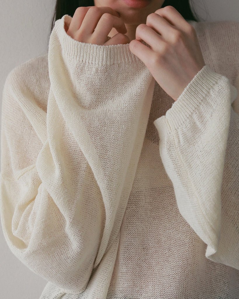 【anuke 2027 SS】Cottonlinen Loose Knit - 3月下旬頃発送 - Champdelarose