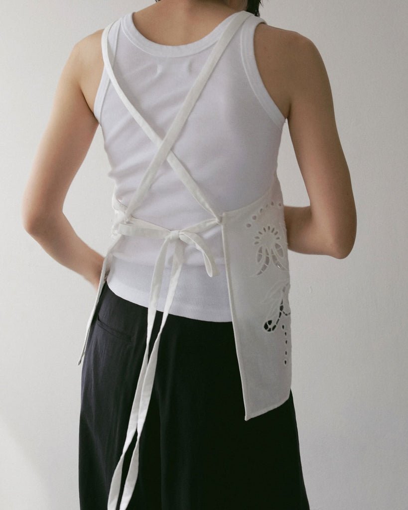 【anuke 2027 SS】Cutwork Lace Apron - 3月下旬頃発送 - Champdelarose