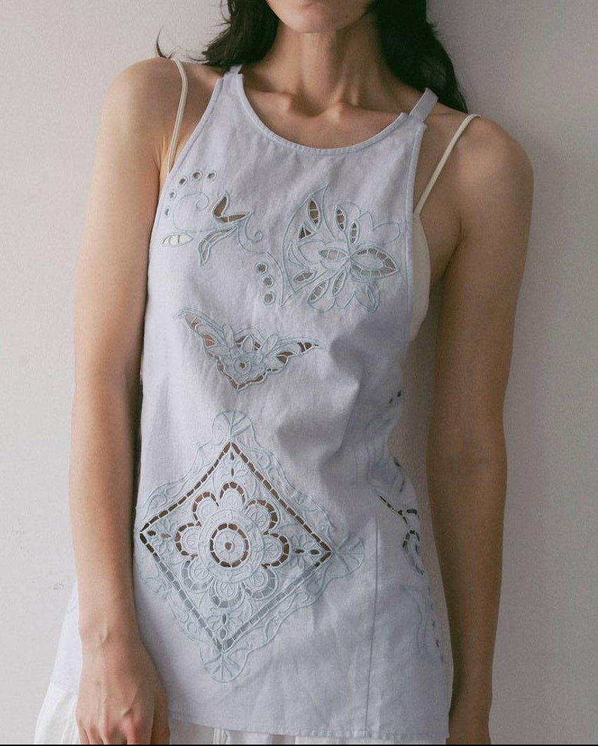 【anuke 2027 SS】Cutwork Lace Apron - 3月下旬頃発送 - Champdelarose