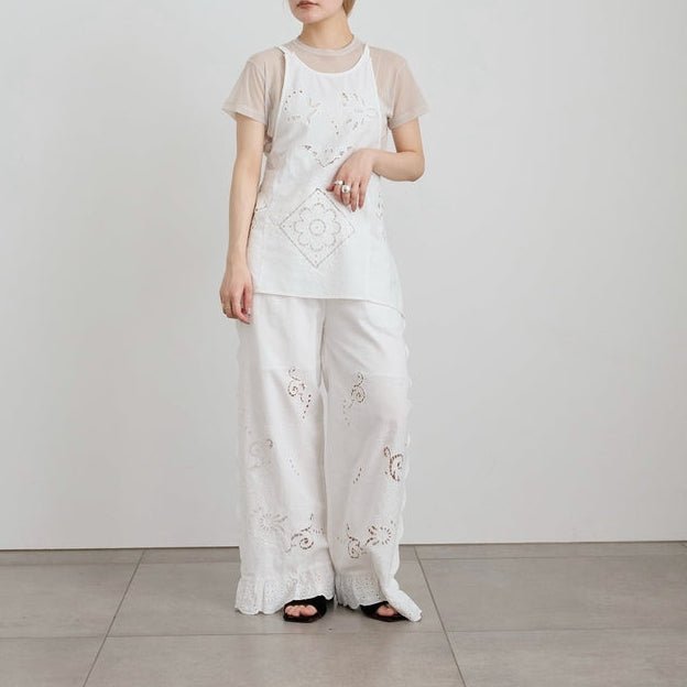 【anuke 2027 SS】Cutwork Lace Apron - 3月下旬頃発送 - Champdelarose