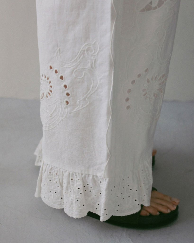 【anuke 2027 SS】Cutwork Lace Pants - 3月下旬頃発送 - Champdelarose